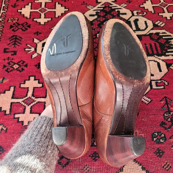 FRYE Oxford Pumps Brown Leather Sz 9 - Picture 3 of 7